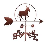 WIQUYBML Veleta de Hierro con Forma de Burro para techos, decoración artística, indicador de dirección de Viento con Forma de Animal para Exteriores, Jardines, Patios Traseros, cobertizos,