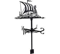 WIQUYBML Veleta para jardín y Exteriores, Veleta de Barco Pirata, Veleta de Vela, para Techo de cobertizos, Veleta Decorativa para Patio, UNE-Normal (Tamaño: b)