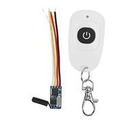 Wireless Interruptor de Control Remoto, 12 V Kit de Interruptor de Control RF Mini 433 MHz, Módulo de Interruptor de Relé de Luz Led, CC 3,5-12 V, para Garaje, Cerradura de Puerta, Timbre