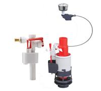 Wirquin 10724351 - Cazuela de agua para inodoro, mecanismo completo MW2 y grifo flotador F89, blanco y rojo