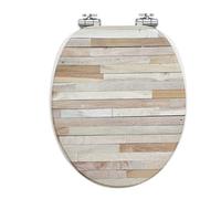Wirquin 20723481 Asiento de inodoro Woody, tabla de madera
