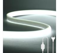 Wisada - Tira de luz LED COB [5M, Blanco 6000-6500K], 220V Cortable Impermeable Flexible FCOB LED Neón CRI90+, Decoración Dormitorio Cocina Hogar Tienda