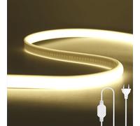 Wisada - Tira de luz LED COB [9M, Blanco Natural 4000-4500K], 220V Cortable Impermeable Flexible FCOB LED Neón CRI90+, Decoración Dormitorio Cocina Tienda Hogar
