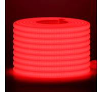 Wisada Tira LED COB 288 LEDs/m, AC220-240V impermeable flexible cortable mangueras LED neón FCOB CRI85+ 10M Rojo uniforme sin puntos oscuros decoración para el hogar y tiendas