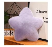 Wisafory Cojín de peluche para niños, diseño de estrella, luna, corazón, mullido, suave, cojín cervical, cojín decorativo para habitación de los niños, dormitorio, decoración, regalos, estrella lila,