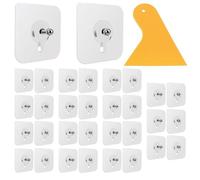 Wisebom 30 Piezas Tornillos Adhesivos Desmontables Clavos Colgantes Autoadhesivos Ganchos Adhesivos Transparentes Tornillos Adhesivos para Pared Clavos Colgantes Autoadhesivos para Baño Cocina