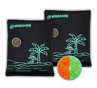 Wisesorb - Juego de 2 bolsas desecantes recargables, 500 g, deshumidificador reutilizable, para coche, garaje, gel de sílice reactivable en microondas con indicador de color