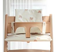 WIYETY Cojín para trona Stokke Tripp Trapp: cojín para trona de bebé impermeable de 2 piezas, cojín para trona suave y extraíble para bebés, fácil de limpiar, fácil de pegar