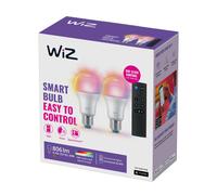 WiZ A60 LED mate WiFi E27 8,5 W RGBW control remoto, juego de 2 unidades EC:EPREL:1421108