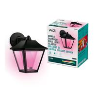 WiZ - Aplique LED inteligente para Exterior, luces colores hasta 16M, color negro, wifi, control via App, resistente a la intemperie IP44