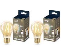 WiZ - Bombilla inteligente Filamento LED Wi-Fi, 6,7w (Eq. 50w) E27 A60, Luz Blanca Cálida a Fría Regulable, con tecnología SpaceSense y compatible con Alexa y Google Home (Paquete de 2)