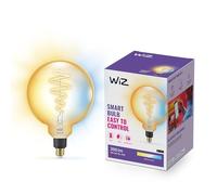 WiZ - Bombilla LED Inteligente Wi-Fi 6,5W (Eq. 25W) G200 casquillo E27, Filamento Ámbar, Luz Blanca regulable, con tecnología SpaceSense y compatible con Alexa y Google Home
