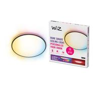 WiZ - Lámpara de techo negra Rune Luz Blanca de cálida a fría 21W, Wi-Fi, con tecnología SpaceSense y compatible con Alexa y Google Home