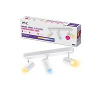 WiZ - Lámpara inteligente Imageo, 3 Focos LED Inteligentes, Luz Blanca de Cálida a Fría, con tecnología SpaceSense y compatible con Alexa y Google Home, Color Blanco