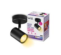 WiZ - Lámpara inteligente Imageo, Foco LED Inteligente, Luz Blanca de Cálida a Fría, con tecnología SpaceSense y compatible con Alexa y Google Home, Color Negro