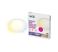 WiZ - Lámpara inteligente WiZ Plafón de techo Superslim LED 14W, Luz Blanca de Cálida a Fría,Wi-Fi, con tecnología SpaceSense y compatible con Alexa y Google Home, 24cm diámetro - Color Blanco