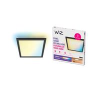 WiZ - Lámpara LED de techo - Plafón Negro 36 W luz blanca cálida a fria, marco blanco cuadrado, Wi-Fi Bluetooth, con tecnología SpaceSense y compatible con Alexa y Google Home