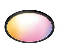 Wiz Plafón LED redondo inteligente Superslim (32 W, Ø x Al: 55 x 4,8 cm, Negro, RGBW)