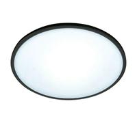 Wiz Plafón LED redondo Superslim (14 W, Ø x Al: 24,2 x 2,3 cm, Color del marco: Negro, Blanco frío)