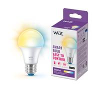 WiZ Smart LED A60 Bulb, Warm to Cool White, E27 Base, 60W, 806 Lumens, Dimmable, Works with Alexa, Google Assistant, and Apple Home, Pack of 1