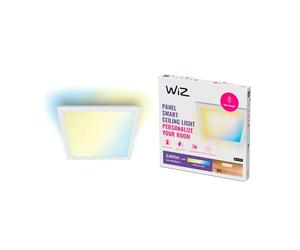 WiZ Superslim Plafón LED Inteligente Ultrafino 36W 60x60cm 3400lm, Blanco | Luz Ambiente Blanca y de Colores, Tecnología SpaceSense, Control por App y Voz, Compatible con Alexa, Google y Apple Home