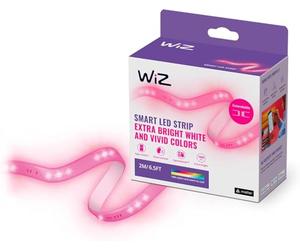 WiZ - Tira led inteligente 2m, RGB luz blanca y 16 millones de colores, conéctala vía Wi-Fi y Bluetooth, incluye alimentador, con tecnología SpaceSense y compatible con Alexa y Google Home