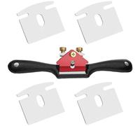 Wjelet Spokeshave - Herramienta de mano para carpintería de 9 pulgadas, radios ajustables con 4 cuchillas de repuesto para manualidades de madera de precisión, herramientas manuales esenciales para