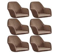 WJHDWYD Funda elástica for Silla de Oficina, Funda Protectora for Muebles, Fundas for Brazos de Alta Elasticidad, for Respaldo, Silla de Escritorio, sillón.(F,6PCS)