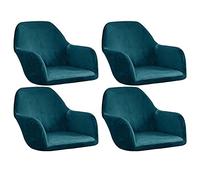 WJHDWYD Funda elástica for Silla de Oficina, Funda Protectora for Muebles, Fundas for Brazos de Alta Elasticidad, for Respaldo, Silla de Escritorio, sillón.(E,4PCS)