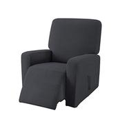 WJHDWYD Jacquard Funda de sillón, Capuchas elásticas para sillón, Elástico Funda para sillón reclinable(Gris Oscuro)