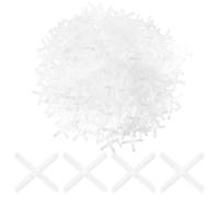 WJIAAA 500 unidades de cruces de azulejos blancos, separadores de PVC de 3 mm, cruces de juntas en forma de cruz para una colocación precisa de azulejos en pared y suelo (1 mm)