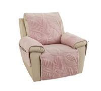 WJIAYAO Funda de sillón reclinable de Peluche Cojín de sofá Perezoso for Las Cuatro Estaciones, Funda Universal for Individual, sillón Masaje, cojín Antideslizante, reposabrazos reclinables(Pink)
