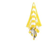 WJIAYAO Manta de Playa Toalla de Playa con Estampado Rayas Amarillas y Blancas, Protector Solar Resistente al Viento, Adecuada for Piscina, Camping, Manta Viaje