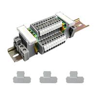 WJUAN Kit de Bloque de Conexión de Carril Riel DIN, UK/ MBKK2.5 Bloques de Terminales de Carril DIN, Regleta de Conectores, Bloque de Terminales a Través del Kit de Terminales