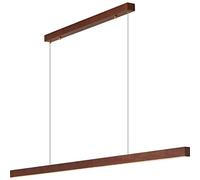 WLCNYL Lámpara Colgante Lineal de Madera Regulable Moderna para Comedor, Cocina, Isla, Sala de Estar, Bar, Nogal, 120 cm