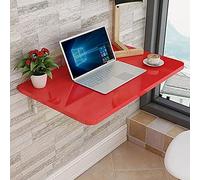 WLCNYL Mesa abatible de Pared - Escritorio Plegable para Comedor, hogar, Oficina y Cocina - Rojo, 100 x 40 cm