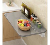 WLCNYL Mesa Plegable de Pared Gris - Escritorio abatible para hogar, Oficina, Comedor y Cocina - 120 x 50