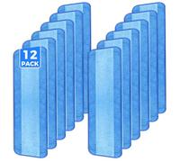 wlich Paquete de 12 almohadillas de limpieza de microfibra, almohadillas de microfibra de 18 pulgadas compatibles con mopa Bona, lavables y reutilizables para suelos laminados de azulejos de madera