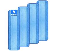 wlich Paquete de 4 almohadillas de limpieza de microfibra, almohadillas de microfibra de 18 pulgadas compatibles con mopa Bona, lavables y reutilizables para suelos laminados de azulejos de madera