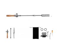 Wlinfetity Quemador de barbacoa de carbón vegetal con potencia de 4700 BTU, longitud ajustable, antorcha plegable para exteriores para parrillas y fogatas, diseño inalámbrico, 57,5 cm