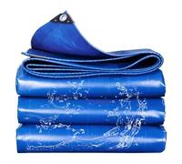 WLRHGl Lona de protección, 1.5 x 2 m para Exterior, Multiusos, Esquinas Reforzadas, Ojales Cubierta, Lona Industrial, Toldo Reforzado, Lonas Impermeables Exterior WLR010, Azúl