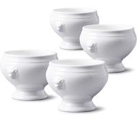 WM Bartleet & Sons 1750 TSET121 Juego de 4 Cuencos para Sopa y guiso de Cebolla Francesa (Porcelana, 350 ml), Color Blanco