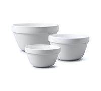 Wm Bartleet & Sons - Juego de 3 lavabos tradicionales de porcelana (375 ml, 0,7 pt/500 ml, 0,9 pt/700 ml, 1,3 pt) - Blanco