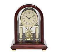 Wm. Widdop W3418 - Reloj de mesa con péndulo giratorio, acabado de nogal oscuro