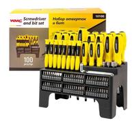 Wmc tools juego de destornilladores y brocas de 100 piezas, acero cr-v