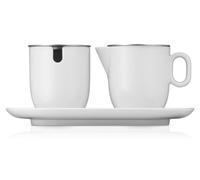 WMF Barista, juego de 2 piezas (azúcar y leche), blanco/acero inoxidable