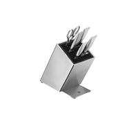 WMF Grand Gourmet Juego 6 piezas: 4 cuchillos forjados, tijeras y soporte FlexTec acero inoxidable