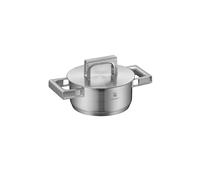 WMF Vitalis Aroma - Vaporera de acero inoxidable, para inducción, 41 x 27 x 10 cm, fuente de 6,5 l, tapa de cristal con borde de silicona, termómetro de jardín, garblech, acero inoxidable Cromargan