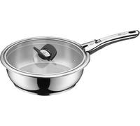 WMF Click&Serve Sartén de Inducción Sin Mango de Acero Inoxidable Revestimiento de Acero Inoxidable Cromargan 24 cm