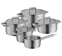 WMF – Juego de ollas Comfort Line de inducción, 5 piezas, Cromargan mate, tapa de cristal